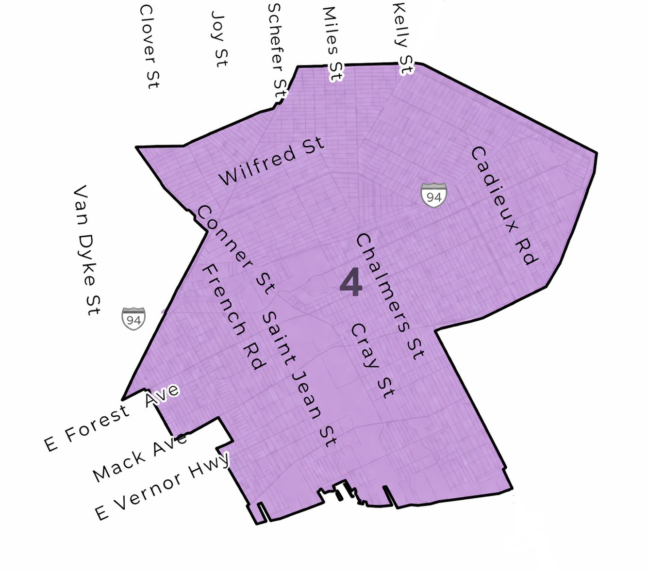 2026 Detroit District 4 Map